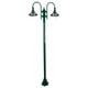 Monaco Twin Head Plain Post - Green Finish / E27 Monaco Twin Head Plain Post - Green Finish / E27